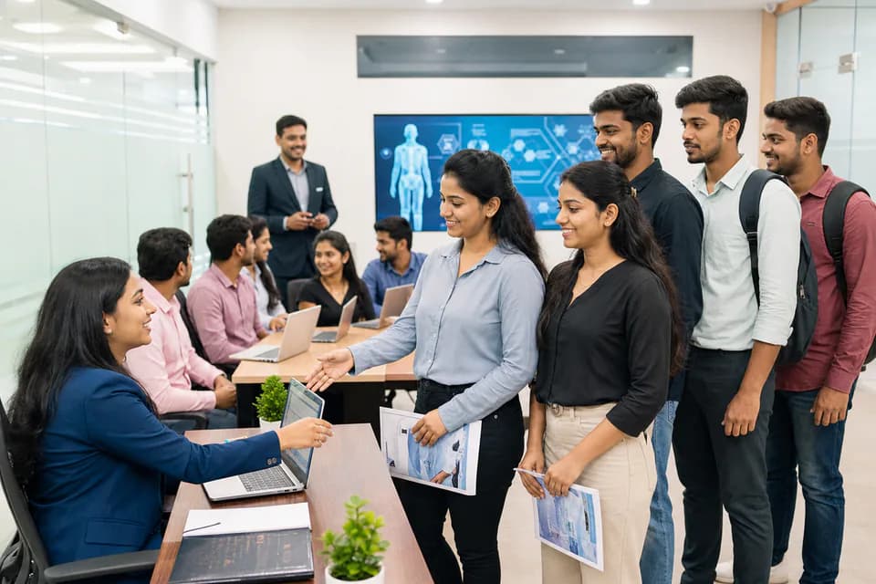 Indian students enrolling in professional medical coding and software training at QuickCode Solutions